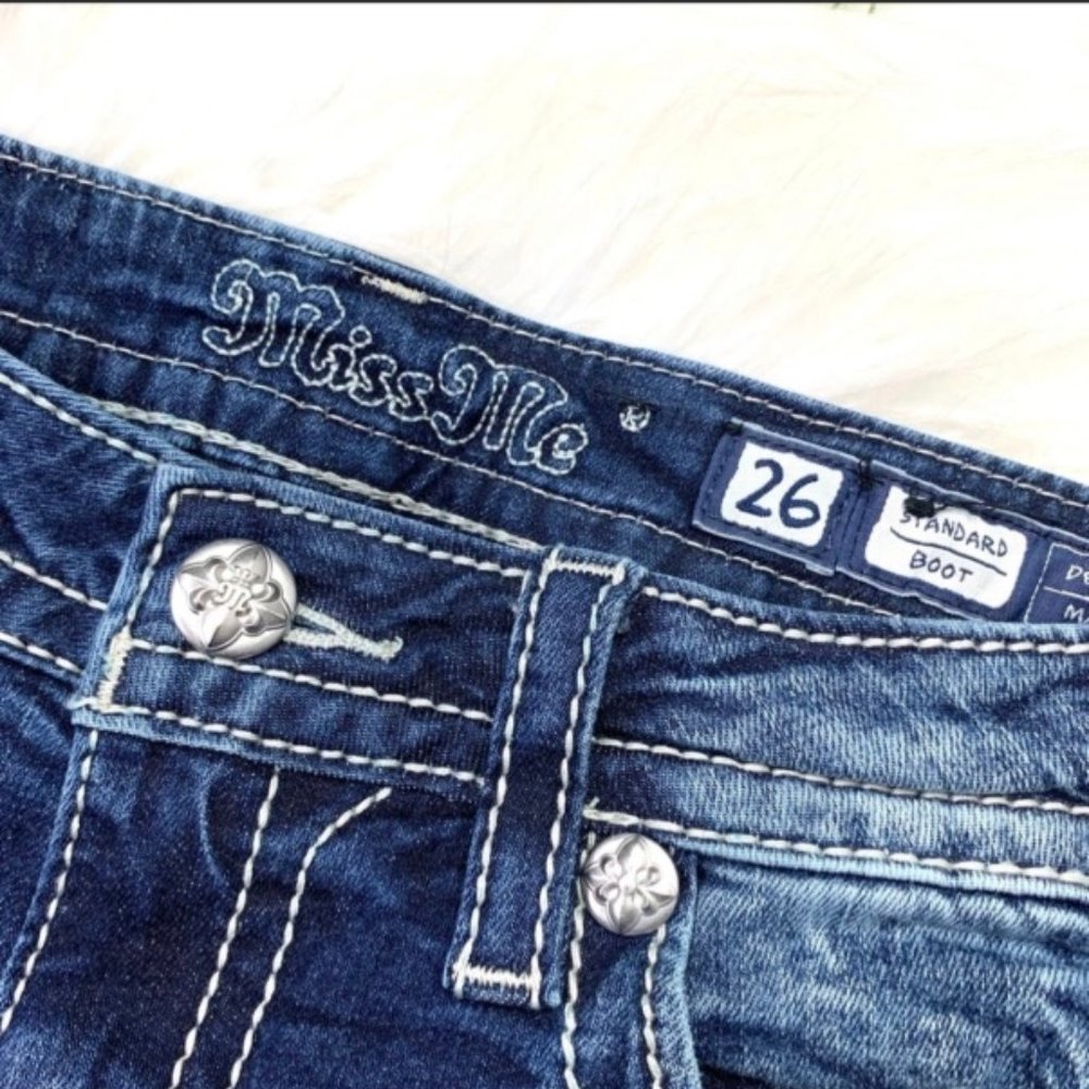 🚫SOLD! 👖NWT🤩I•MISS ME•I Standard Boot Winged Je - Picture 7 of 8